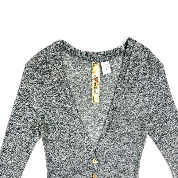 Live To Be Spoiled Grey Knit Button Up Cardigan - Picture 3 of 8